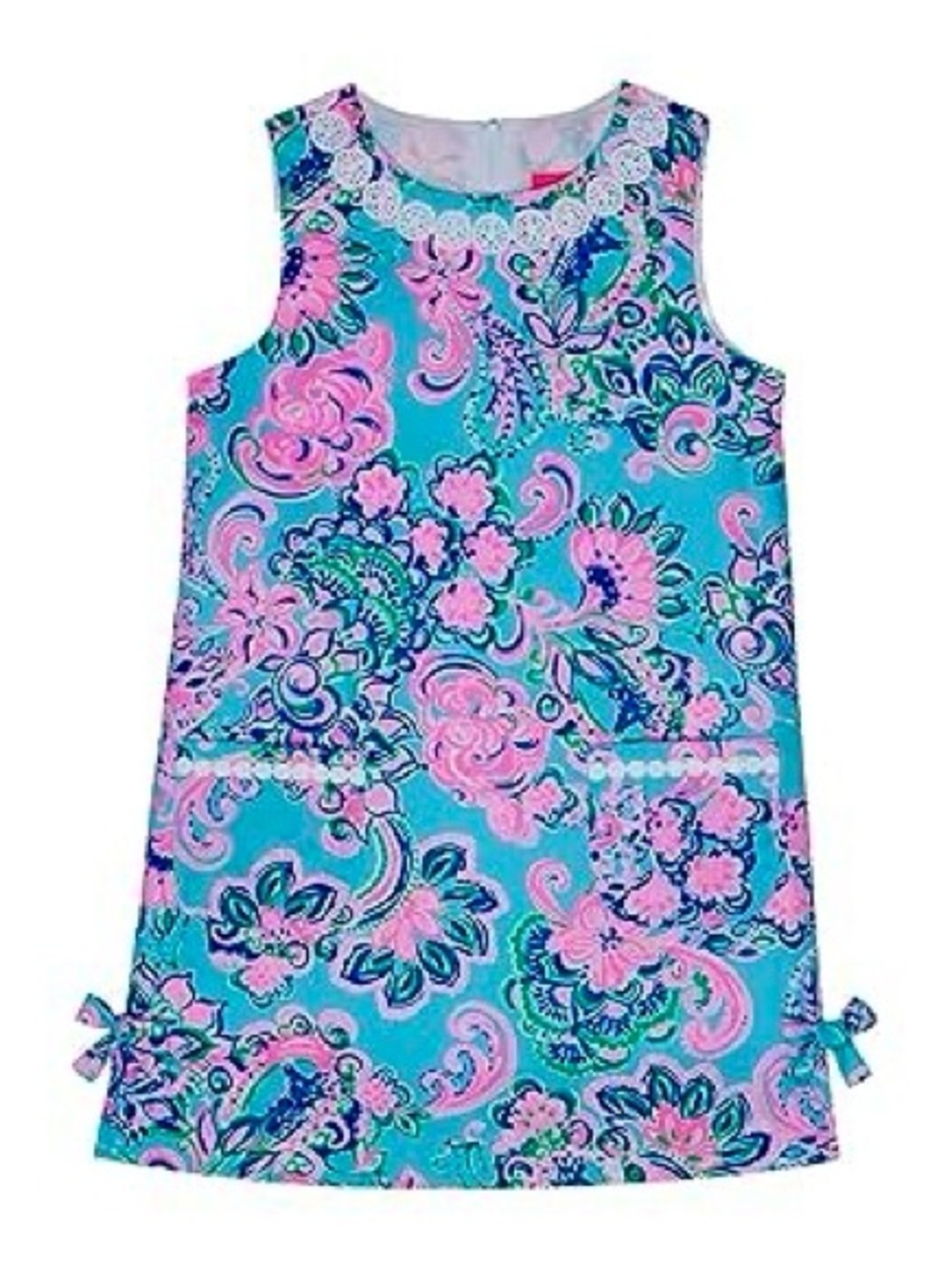Lilly Pulitzer Girl’s Little Lilly Shift Dress Blue Horizon Jungle Sunrise
